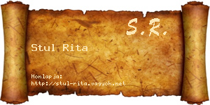 Stul Rita névjegykártya